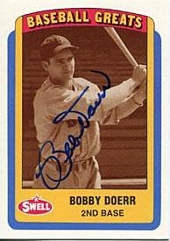 Bobby Doerr Autographed/Signed 1990 Swell Card - Autographed Baseball Cards in Saudi Arabia