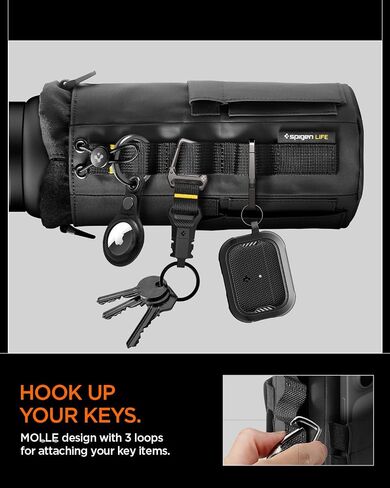 Spigen Life Magnetic Gym Bag for Men Tumbler Carrier Holder Bag for 20oz–40oz Water Bottles w/Molle System, Phone Pocket, Drawstring/Cord Lock, D-Ring Strap, Waterproof in Saudi Arabia