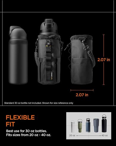 Spigen Life Magnetic Gym Bag for Men Tumbler Carrier Holder Bag for 20oz–40oz Water Bottles w/Molle System, Phone Pocket, Drawstring/Cord Lock, D-Ring Strap, Waterproof in Saudi Arabia