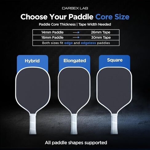 Pickleball Edge Guard Tape – 4-Pack PU Vinyl Strips – Universal Fit 26mm for 14mm Paddles / 30mm for 16mm Paddles – Durable, Wrinkle-Free Edge Shield, Court-Safe Wrap Accessory in Saudi Arabia