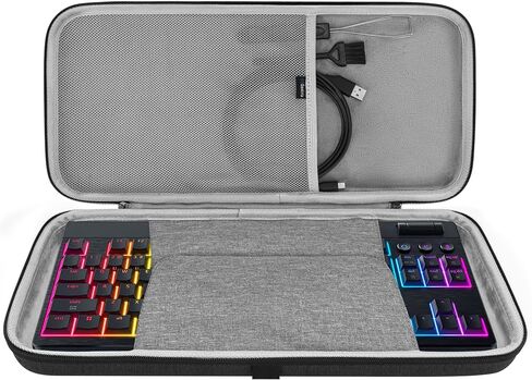 GEEKRIA Low Profile TKL Keyboard Case, Compatible with Razer BlackWidow V4 Low Profile TKL, Redragon K621, ROCCAT Vulcan TKL Pro, 87 keys Hard Shell Travel Carrying bag (Dark Grey) in Saudi Arabia
