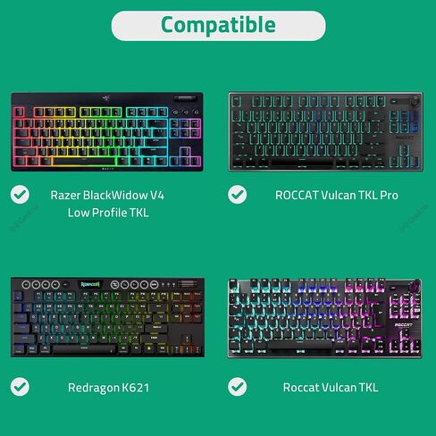GEEKRIA Low Profile TKL Keyboard Case, Compatible with Razer BlackWidow V4 Low Profile TKL, Redragon K621, ROCCAT Vulcan TKL Pro, 87 keys Hard Shell Travel Carrying bag (Dark Grey) in Saudi Arabia