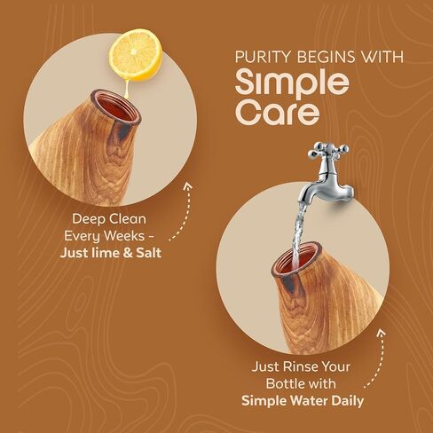 Copper Wooden Water Bottle | BPA Free | 32oz Water Bottle | Leak-Proof & Odorless | Perfect for Bottled Water Enthusiasts with a Sense of Humor in Saudi Arabia