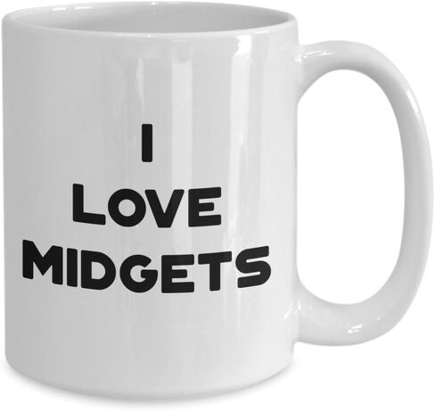 SpreadPassion I Love Midgets Mug - Funny Coffee Cup, Novelty Gift Idea in Saudi Arabia
