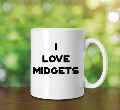 SpreadPassion I Love Midgets Mug - Funny Coffee Cup, Novelty Gift Idea in Saudi Arabia