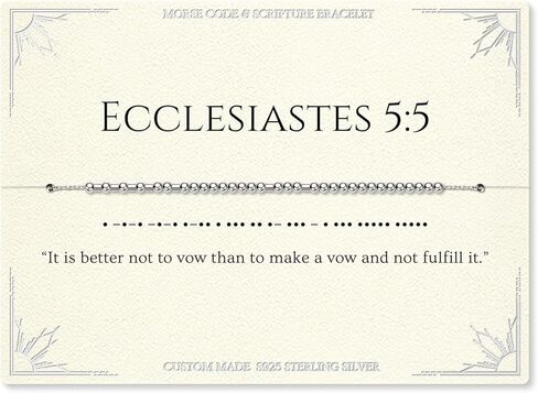 Morse Code Bracelets for Women, Christian Bible Verse Bracelets, Scripture S925 Sterling Silver Inspirational Faith Jewelry, Religious Gifts for Women in Kuwait