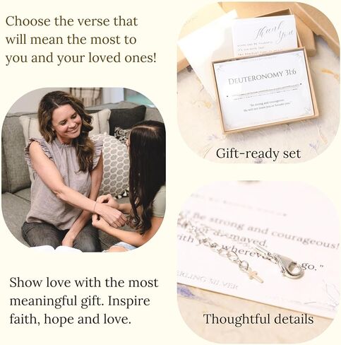 Morse Code Bracelets for Women, Christian Bible Verse Bracelets, Scripture S925 Sterling Silver Inspirational Faith Jewelry, Religious Gifts for Women in Kuwait