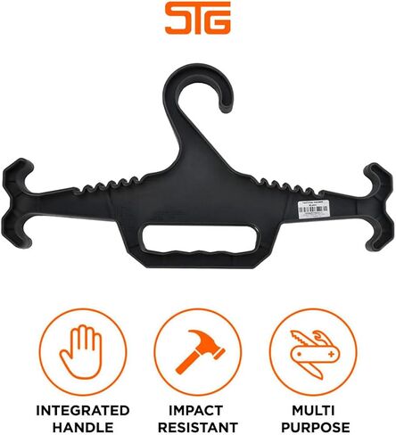 شماعة STG شديدة التحمل، لمعدات الشرطة، والسترة التكتيكية، ومعدات الغوص، وسترة الصيد، وسترة النجاة، وغوص بي سي دي والمزيد - أسود in Kuwait