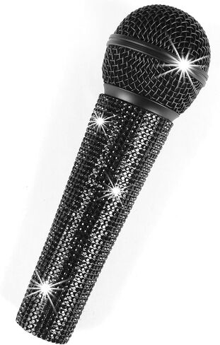Mr.Power Microphone Grille Head Mesh + Rhinestone Mic Handle Cover Compatible with Shure SM58 SM58S SM58LC BETA58 BETA58A, Easy Installation and Disassembly in Saudi Arabia