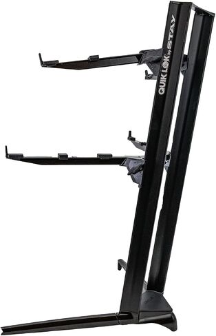 QUIK LOK، حامل بيانو ذو طبقتين (STAY-PIANO-1200-02-BLK) in Saudi Arabia