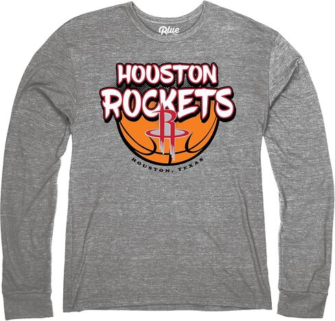 Blue 84 NBA Officially Licensed Tri-Blend Long Sleeve T-Shirt Heather Gray in Saudi Arabia