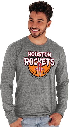 Blue 84 NBA Officially Licensed Tri-Blend Long Sleeve T-Shirt Heather Gray in Saudi Arabia