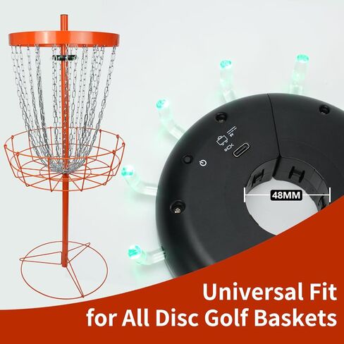 X-UFO Disc Golf Basket Frame Sensor Light and Automatic Color Change, Compatible with Disc Golf Basket Frames in Saudi Arabia