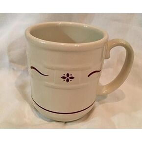Longaberger Pottery المنسوجة التقاليد التراثية 12 أوقية كوب قهوة / كوب (أحمر) in Kuwait