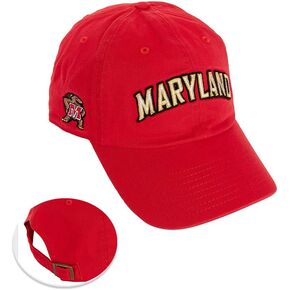 Desert Cactus University of Maryland Baseball Hat Terrapins UMD Terps Brimmed Embroirderd Hats Cap Adjustable Cloth Strap Adult (Style F1) Red in Kuwait