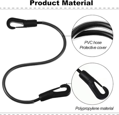 2 Pcs Horse Blanket Straps - Adjustable Elastic Tail & Leg Straps with Double-Ended Clips, 16" Stretchy Replacement Straps for Horse Blankets & Stall Buckets in Saudi Arabia