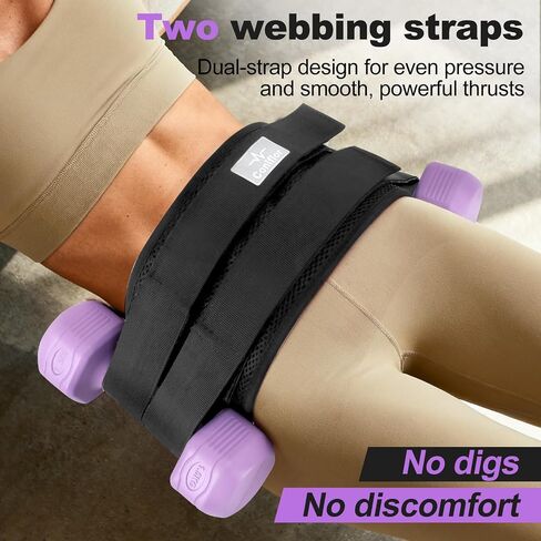 Hip Thrust Belt with 3 Resistance Bands - Adjustable Fitness Belt for Dumbbells, Kettlebells, Plates - Support Up to 100 lbs - For Glute Workouts at Home Gym - Gifts Ideas for Women, Black in Saudi Arabia