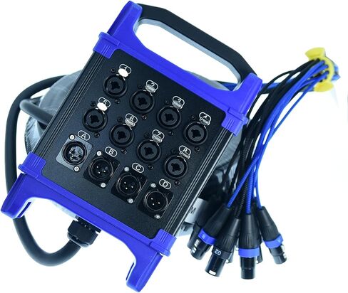 Arklove 8 إرسال أنثى 4 ذكر إرجاع 12 قناة منخفضة الملف الشخصي XLR 1/4 "TRS إرسال فرعي كومبو الفاصل ثعبان كابل 50ft in Saudi Arabia