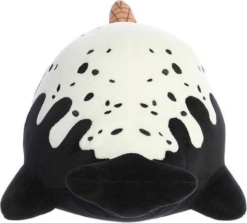 Aurora® Enchanting Tasty Peach® Cookies & Cream Nomwhal Stuffed Animal - Bright & Colorful Design - Showpiece Plush - Black 12.5 Inches in Saudi Arabia