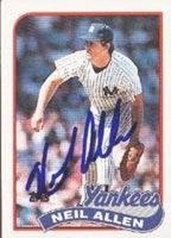 نيل ألين نيويورك يانكيز 1989 توبس بطاقة موقعة. يأتي هذا المنتج مع شهادة الأصالة من Autograph-Sports. موقعة - بطاقات البيسبول الموقعة من MLB in Saudi Arabia
