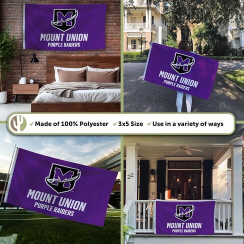 Desert Cactus University of Mount Union UMU Flag - 3 x 5 Feet Raiders Banner, Indoor/Outdoor Durable Fabric, 100% Polyester Design (Style A) in Saudi Arabia