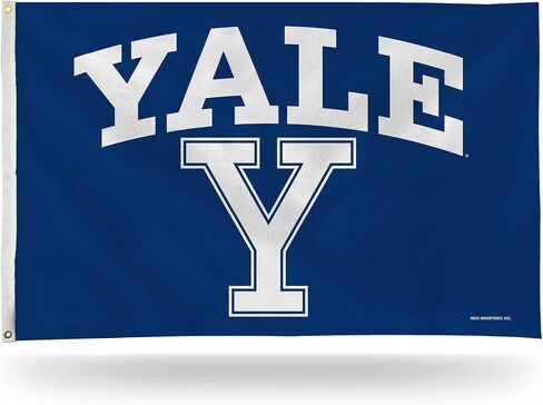 لافتة علم Rico Industries NCAA Yale Bulldogs مقاس 3 × 5 بوصات من جانب واحد - داخلي أو خارجي - ديكور منزلي in Saudi Arabia