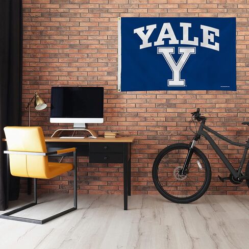 لافتة علم Rico Industries NCAA Yale Bulldogs مقاس 3 × 5 بوصات من جانب واحد - داخلي أو خارجي - ديكور منزلي in Saudi Arabia