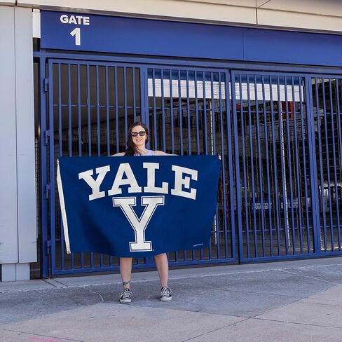 لافتة علم Rico Industries NCAA Yale Bulldogs مقاس 3 × 5 بوصات من جانب واحد - داخلي أو خارجي - ديكور منزلي in Saudi Arabia