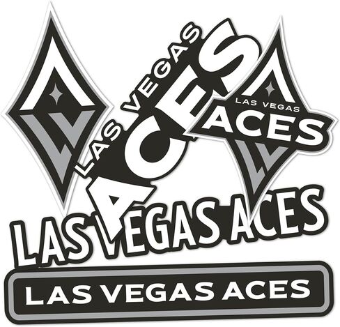 ملصق من الفينيل لرابطة كرة السلة الوطنية النسائية من Desert Cactus Las Vegas Aces WNBA مرخص رسميًا، ملصق من الفينيل لزجاجة مياه للكمبيوتر المحمول ودفتر قصاصات السيارة (النوع 2-3) in Saudi Arabia