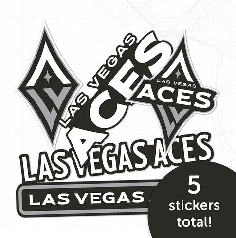 ملصق من الفينيل لرابطة كرة السلة الوطنية النسائية من Desert Cactus Las Vegas Aces WNBA مرخص رسميًا، ملصق من الفينيل لزجاجة مياه للكمبيوتر المحمول ودفتر قصاصات السيارة (النوع 2-3) in Saudi Arabia
