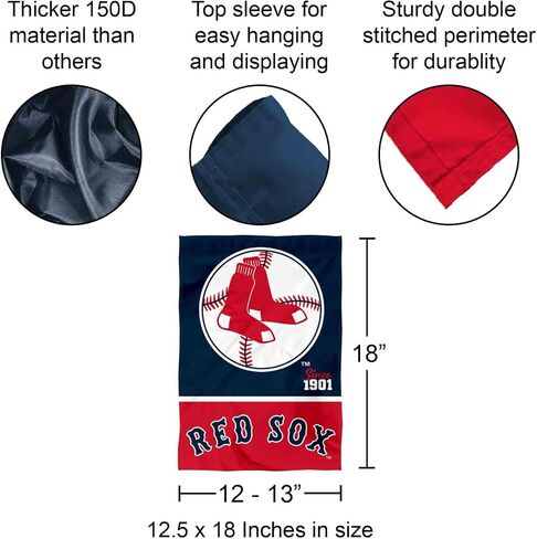 WinCraft Boston Red Sox Retro Vintage Throwback Double Sided Garden Flag in Saudi Arabia