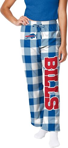 FOCO Pick Your NFL Team Gingham Checkered Pattern Women's Pajama Lounge Pants with Pockets and Drawstring Tie, Multicolor in Saudi Arabia