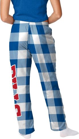 FOCO Pick Your NFL Team Gingham Checkered Pattern Women's Pajama Lounge Pants with Pockets and Drawstring Tie, Multicolor in Saudi Arabia