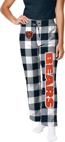FOCO Pick Your NFL Team Gingham Checkered Pattern Women's Pajama Lounge Pants with Pockets and Drawstring Tie, Multicolor in Saudi Arabia