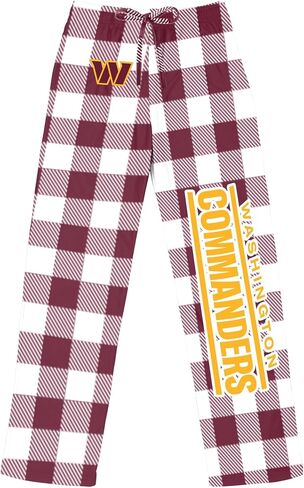 FOCO Pick Your NFL Team Gingham Checkered Pattern Women's Pajama Lounge Pants with Pockets and Drawstring Tie, Multicolor in Saudi Arabia
