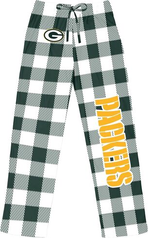 FOCO Pick Your NFL Team Gingham Checkered Pattern Women's Pajama Lounge Pants with Pockets and Drawstring Tie, Multicolor in Saudi Arabia