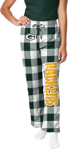 FOCO Pick Your NFL Team Gingham Checkered Pattern Women's Pajama Lounge Pants with Pockets and Drawstring Tie, Multicolor in Saudi Arabia