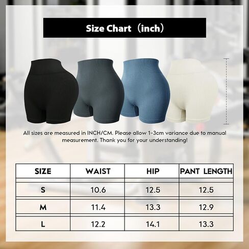 Women's High Waist Seamless Workout Shorts Ribbed Compression Yoga Shorts for Gym Fitness and Casual Wear in Saudi Arabia