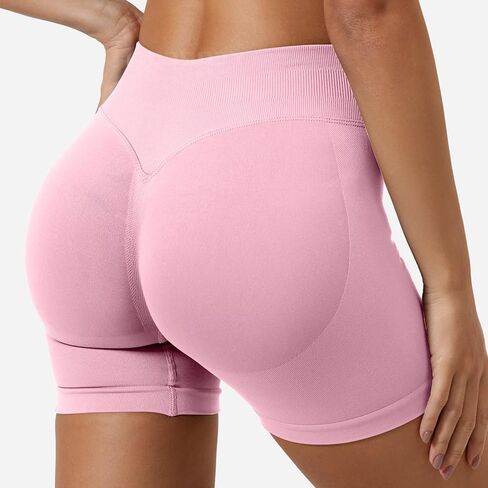 Women Workout Impact Shorts 2.5"/ 3.6"/ 4.5"/ 6" Scrunch Butt Lifting Gym Seamless Booty Biker Shorts in Saudi Arabia