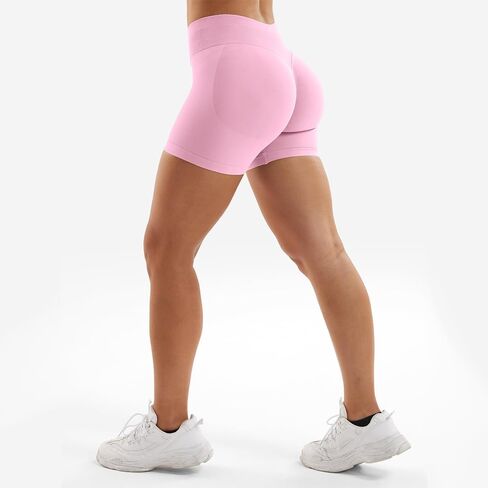 Women Workout Impact Shorts 2.5"/ 3.6"/ 4.5"/ 6" Scrunch Butt Lifting Gym Seamless Booty Biker Shorts in Saudi Arabia
