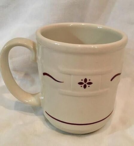 Longaberger Pottery المنسوجة التقاليد التراثية 12 أوقية كوب قهوة / كوب (أحمر) in Kuwait