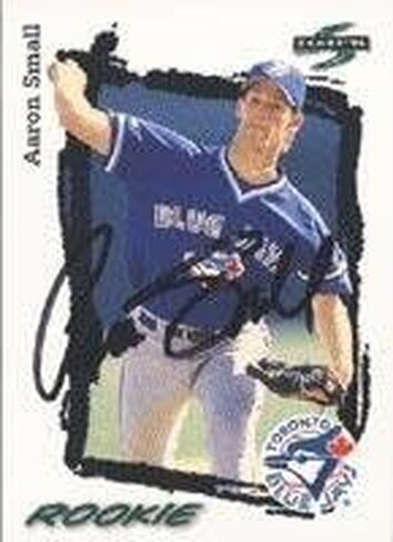 Aaron Small Syracuse Chiefs - Jays Affiliate 1995 Score Rookie Autographed Card - Rookie Card. This item comes with a certificate of authenticity from Autograph-Sports. Autographed - Baseball in Saudi Arabia