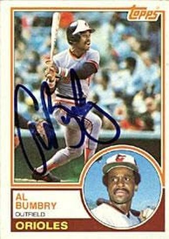 Al Bumbry Autographed / Signed Topps 1983 Card #655 Baltimore Orioles - Autographed Baseball Cards in Saudi Arabia