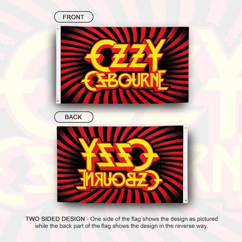 Desert Cactus Ozzy Osbourne Flag 100% Polyester Indoor Outdoor 3x5 feet Band Flags (Flag C) in Saudi Arabia