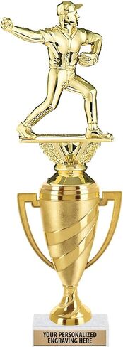 Crown Awards Baseball Trophy, 11" Gold Cup Baseball Pitcher Trophies with Engraving Included Prime in Saudi Arabia