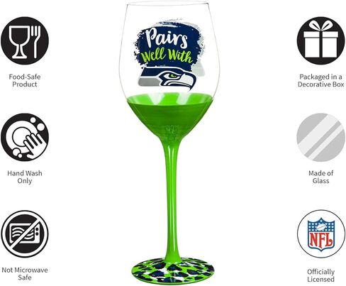 Team Sports America Seattle Seahawks, 17oz Boxed Stemware in Saudi Arabia