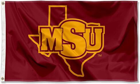 College Flags & Banners Co. Midwestern State Mustangs Logo Large Grommet Banner Flag in Saudi Arabia