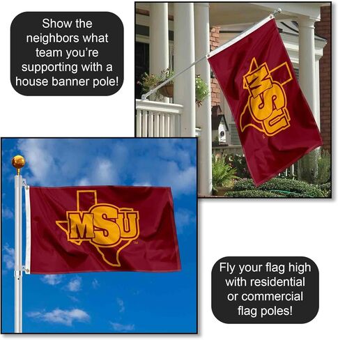 College Flags & Banners Co. Midwestern State Mustangs Logo Large Grommet Banner Flag in Saudi Arabia