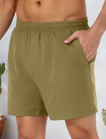 Men's Casual Shorts Stretch Waistband Lightweight Walking Hiking Shorts with Pockets in Saudi Arabia
