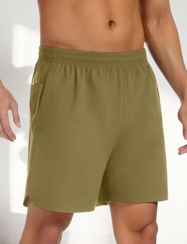 Men's Casual Shorts Stretch Waistband Lightweight Walking Hiking Shorts with Pockets in Saudi Arabia